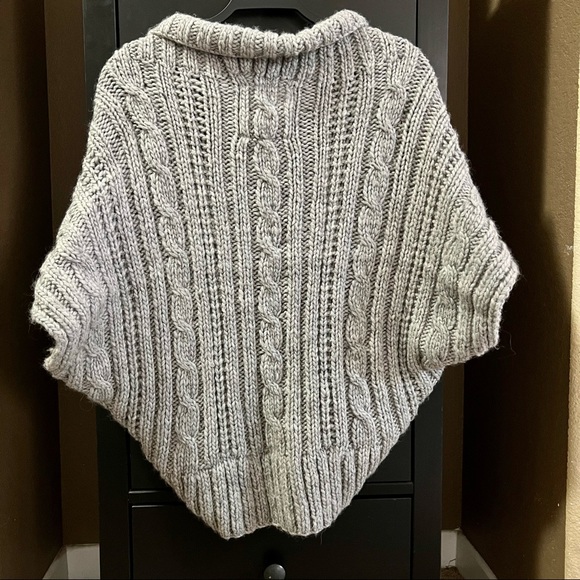 Anthropologie Between Me & You Cardigan Shrug Sweater Size S Gray Wool Blend - Picture 3 of 4